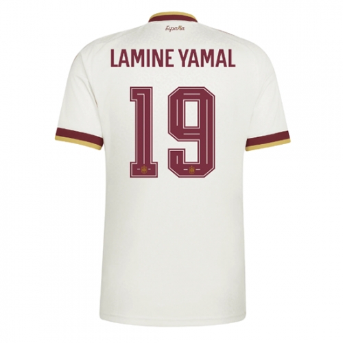 Billige Fotballdrakt Spania Lamine Yamal #19 Replika Bortedrakt VM 2026 Kortermet Billige Fotballdrakt Spania Lamine Yamal #19 Replika Bortedrakt VM 2026 Kortermet